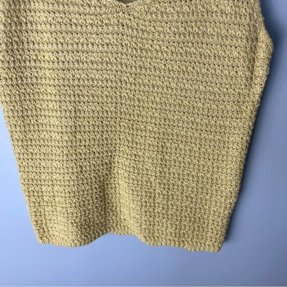 Love Ellie Stitch Fix Yellow Crochet Knit Tank S - Picture 4 of 9